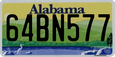 AL license plate 64BN577