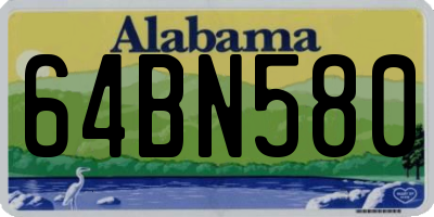 AL license plate 64BN580