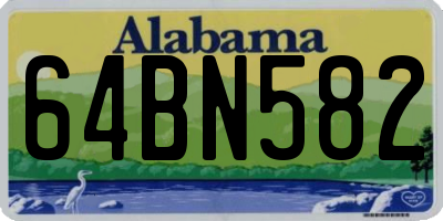 AL license plate 64BN582