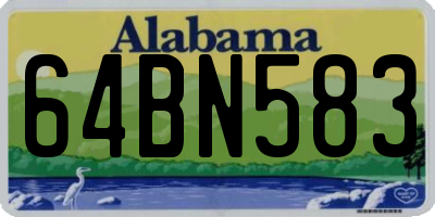 AL license plate 64BN583