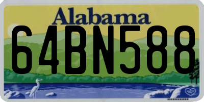AL license plate 64BN588