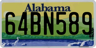 AL license plate 64BN589