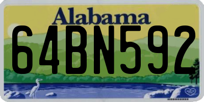 AL license plate 64BN592