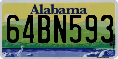 AL license plate 64BN593