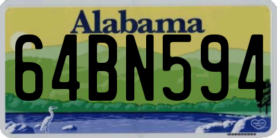 AL license plate 64BN594