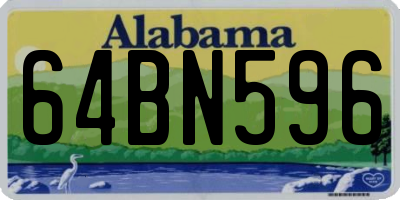 AL license plate 64BN596