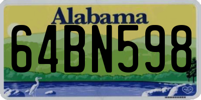AL license plate 64BN598