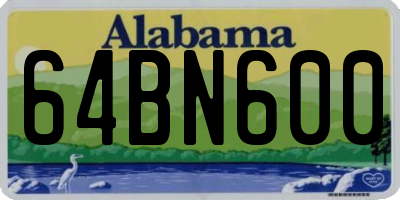 AL license plate 64BN600