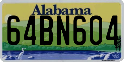 AL license plate 64BN604