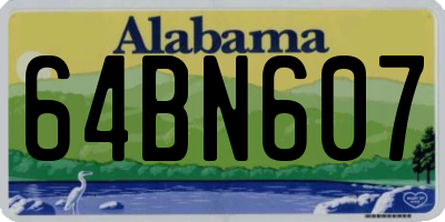 AL license plate 64BN607