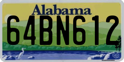 AL license plate 64BN612