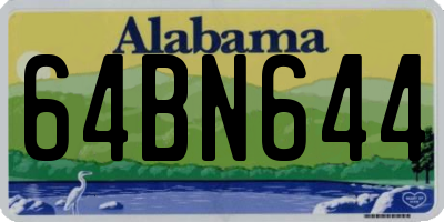 AL license plate 64BN644