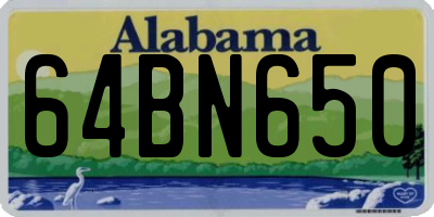 AL license plate 64BN650