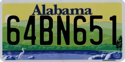 AL license plate 64BN651