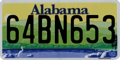 AL license plate 64BN653