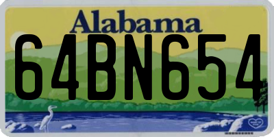 AL license plate 64BN654