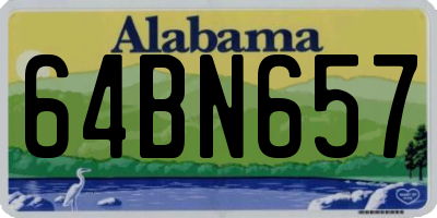 AL license plate 64BN657