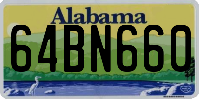 AL license plate 64BN660