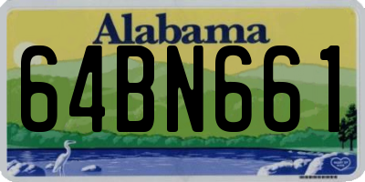 AL license plate 64BN661