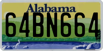 AL license plate 64BN664