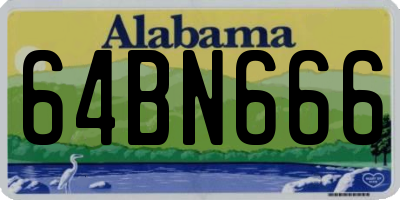 AL license plate 64BN666