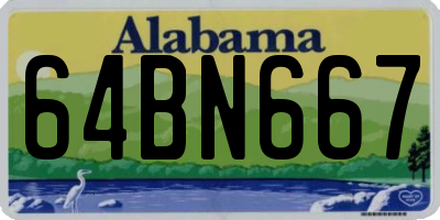 AL license plate 64BN667