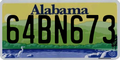 AL license plate 64BN673