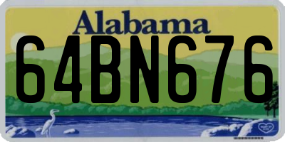 AL license plate 64BN676