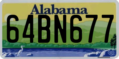 AL license plate 64BN677