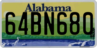 AL license plate 64BN680