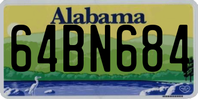 AL license plate 64BN684