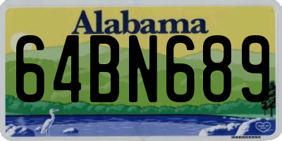 AL license plate 64BN689