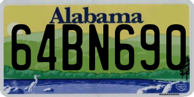 AL license plate 64BN690