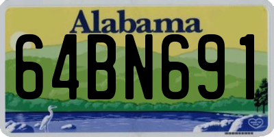 AL license plate 64BN691