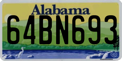 AL license plate 64BN693