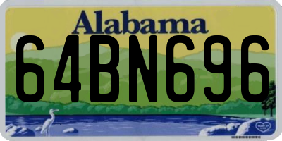 AL license plate 64BN696