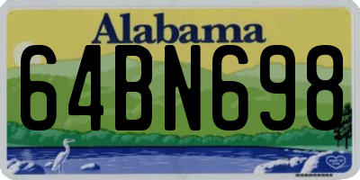 AL license plate 64BN698