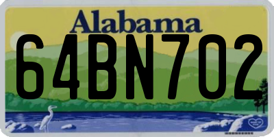 AL license plate 64BN702