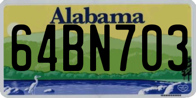 AL license plate 64BN703