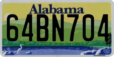 AL license plate 64BN704