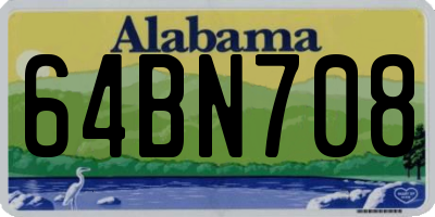 AL license plate 64BN708