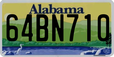 AL license plate 64BN710