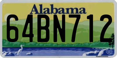 AL license plate 64BN712