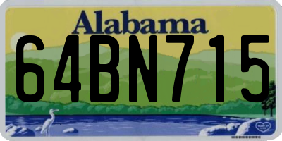 AL license plate 64BN715
