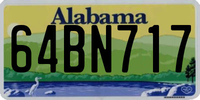 AL license plate 64BN717