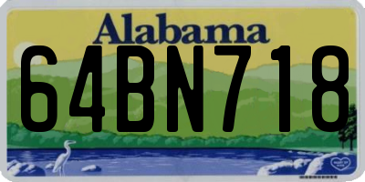AL license plate 64BN718