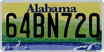 AL license plate 64BN720