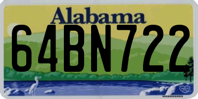 AL license plate 64BN722