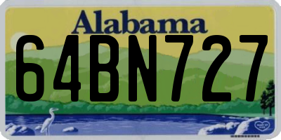 AL license plate 64BN727