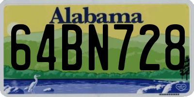 AL license plate 64BN728